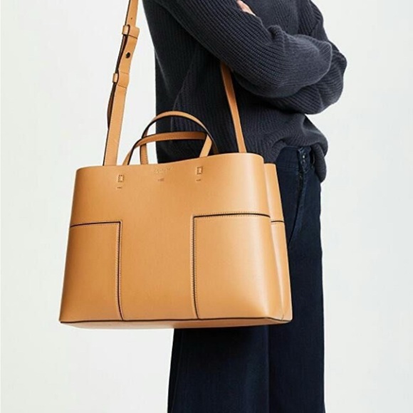 Tory Burch Block-T Triple Tote in British Tan - Picture 17 of 17